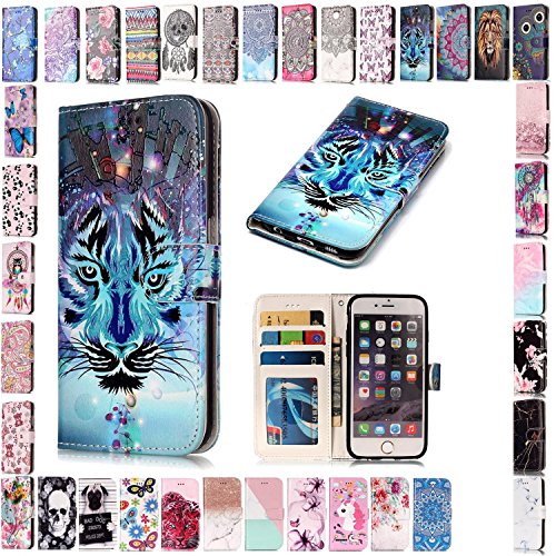 KM-Panda iPhone 6S Plus 6 Plus Flip Case Leather Wallet Cover
