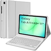 Keyboard Case Compatible with Samsung Galaxy Tab A11+ 2025&amp;A9+ 11'' 2023 | Auto Sleep &amp; Wake, Spanish &Ntilde; Bluetooth Detachable