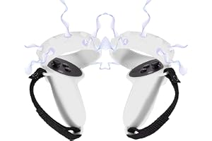 Digicharge Silikonkontrollgrepp för Oculus Quest 2 Touch Controller fodral skyddande ringskydd för Oculus/Meta Quest 2 VR-handtag, anti-fall silikonskyddshylsa med justerbar handrem