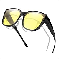 Lunettes Conduite Nuit Femme - Verres Jaunes Polarisés UV400, Anti-Reflet, Légères - 10