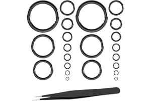 DREAM AURORA 22pcs Fishing Rod Eyes Repair Kit,11 Sizes Rod Ceramic Guides Ring Set,Fishing Rod Eye Replacement Kit with 1pc Stainless Steel Tweezers Fishing Rod Repair Accessories(4mm~30mm)