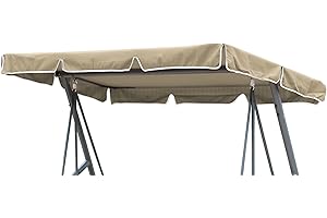 GRASEKAMP Qualität seit 1972 Cubierta de Repuesto Universal para balancín de jardín, Color Beige