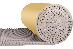 MFLCBK Paneles Acusticos Insonorizacion Espuma Aislante Acustico Retardante de llama,Alta Densidad,Absorción Acústica para Estudios de Grabación,Salas de Música Cine en C(Size:20mm Thick(1*10m),Color:Blanco)