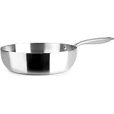 IBILI - Honda Tricapa Triply Natural 32 cm Frying Pan, Stainless Steel, Suitable for Induction, Non-Stick