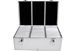 MediaRange Walizka archiwizacyjna na 500 dysków, wygląd aluminium, z kieszeniami do zawieszania, srebrna, srebro, Pojedynczy