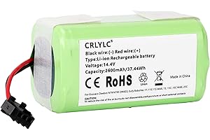 CRLYLC 14,4V 2600mAh Batteria di Ricambio Agli ioni di Litio Compatibile con IKOHS Netbot S14, S15, Lefant T700, Eufy RoboVac 11, 11S, 15C, 15T, 30, 35C, Ecovacs Deebot N79S, DN622 ed Conga 990 1090