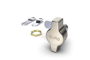 BURG Spindschloss VDB Drehriegelschloss für Vorhängeschlösser – Spinde & -Schließfächer in Umkleiden, Werkstätten, Büros – für Holz- & Metallschränke – Made in Germany