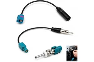 3 st Fakra DIN-bilradioantennadapter, Fakra till DIN ISO-kabel, kit med FakraZ hane till DIN hona och hona till hane, FM AM d