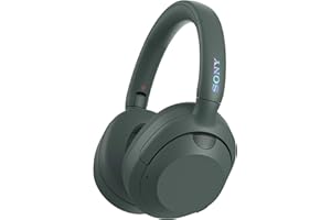Sony ULT WEAR Bezprzewodowe Słuchawki Bluetooth z ULT POWER SOUND, Głęboki Bas, Redukcja Hałasu ANC, Rozmowy tel., Bateria do 30 godz., Kompatybilne z iOS i Android, Leśna Szarość