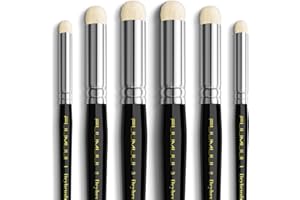 TYRKUIY Dry Brush Miniature Painting,6Pcs Dry Brushes for Miniatures Premium Goat Hairs Domed Drybrush Set for Hobbyists and Enthusiasts to Dry-Brushing Scale