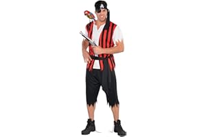amscan (PKT) (844220-55) Adult Mens Ahoy Matey Costume (Standard)