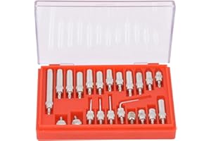 HONGZER Juego de puntas de punto indicador de cuadrante, 22 piezas Punta puntiaguda Indicador de indicador de cuadrante Juego de punta de punto de medición de repuesto con estuche
