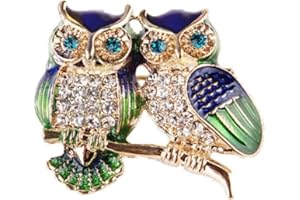 ARFUKA Brosche Kristall Eule Brosche Pins Anstecknadel für Kleidung Taschen Jacken, Geburtstag Weihnachtsgeschenke für Männer und Frauen