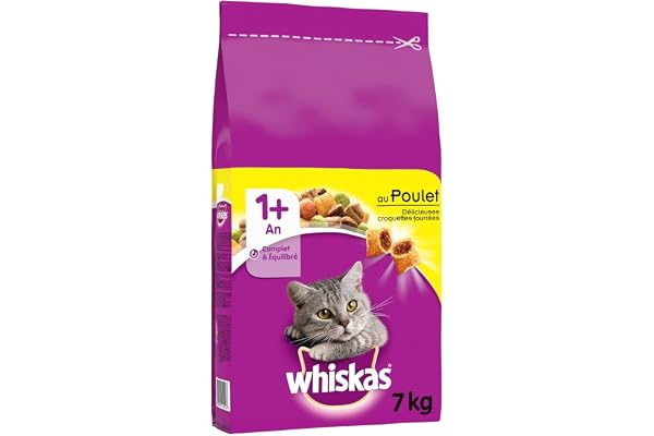 Whiskas 1+ Kyckling Kattgodis, 7 kg