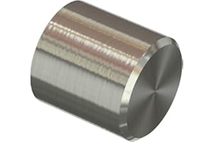Flairdeco Endstücke für 16 mm Ø Gardinenstange, Kappe, Edelstahl, 2 Stück