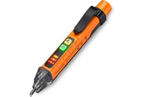 Proster Voltage Tester Pen Non Contact Voltage Detector Pen 48V-1000V/12V-1000V Dual Range Electrical Voltage Pen Adjustable Sensitivity AC Voltage Tester with Live Wire Break Point Test Flashlight