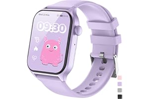 JUBUNRER Smartwatch Bambini Monitor Sonno Cardiofrequenzimetro Contapassi Calcolatrice Sveglia Pedometro Sport Impermeabile Orologio Bambina Bambino Fitness Adolescenti Regalo- 3+ Anni Ragazzi Ragazze