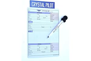 Crystal Pilot METAR Placard with Note Pad and Sectional/WAC Scale (Large with Dry Erasable Note Pad)
