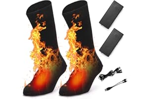Chaussettes chauffantes pour Homme et Femme, Chaussettes chauffantes électriques, Chauffe-Pieds Thermiques alimentées par Piles