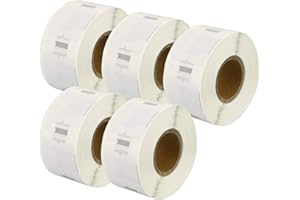 Printing Saver 5x 11353 12 x 24 mm Compatibili Rotoli Etichette adesive multiuso (1000 Etichette/Rotolo) per Dymo LabelWriter 310 320 330 4XL 400 450 Turbo/Twin Turbo/Duo & Seiko SLP etichettatrici