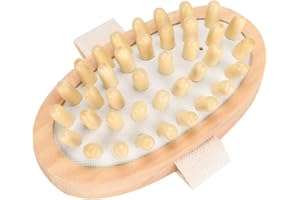 PONGNAS Spazzola da massaggio per il corpo in legno, spazzola da bagno anticellulite per il rassodamento del corpo rilassante