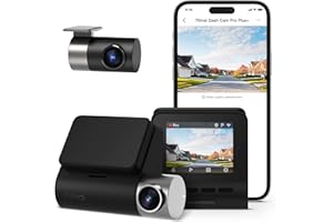 70mai True 2.7K 1944P Ultra Full HD Dash Cam Pro Plus+ A500S, Front and Rear, Built-in WiFi GPS Smart Dash Camera for Cars, ADAS, WDR, Night Vision