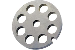 PUREPOWER Lame de Hachoir à Viande Disque à Trous, à Disque En Acier Inoxydable avec Trous de 10 mm | pour Affûteur Hachoir Bosch, Zelmer, Chambre Numéro 5-53,5 cm