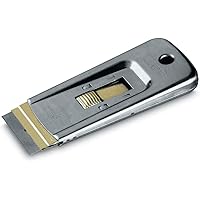 Stanley Professioneller Glasschaber (robuster Halter aus rostfreiem Edelstahl, fixierbare Klinge, 1 Stück) 0-28-500