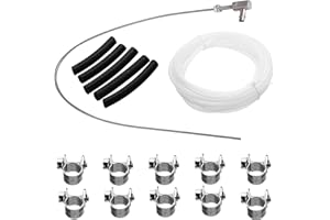 HIFROM Fuel Hose Kit, Diesel Heater, Fuel Line with Petrol Filter, Fuel Standpipe, Auxiliary Heater, Fuel Hose Clip Kit for Car, Motorcycle, Scooter, (4)