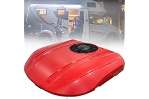 RYUUZA 12V/24V DC-Klimaanlage/ultradünne Autodachklimaanlage ist auf Minivans, Geländefahrzeuge, Pickups, Wohnmobile, LKWs, landwirtschaftliche Fahrzeuge, Bagger anwendbar,Red-12V