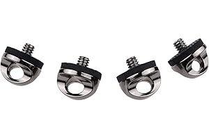 CAMKIX Vite di Montaggio Treppiede Fotocamera ad Installazione Rapida per Collegare Cinturini da Polso o Collo - Confezione a 4 - Collegamento Semplice - Metallo Duraturo - Adatto a Treppiedi