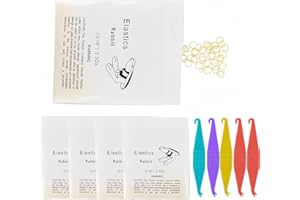 PYRUVAE Kieferorthopädische Zahnspangengummis mit 5 Pcs Platziere, 500pcs Kieferorthopädische Elastische Gummibänder für Zahnspangen, Zahnlücken, Schiefe Zähne