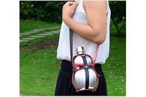 BYFRI Botella De 64 Oz Acero Inoxidable Calabaza Vino Frasco con Correa Flagon Caldera Aire Libre