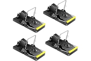 ZIYUEZIKUN Mausefalle Rattenfalle (4er-Set) für Indoor-Küche Hausgarten, Neue Mausfeder Kraftvoll, sicher, empfindlich, effizient, einfach zu bedienen