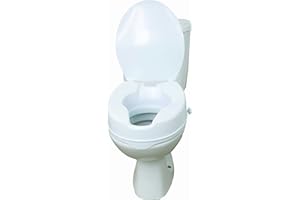 DEVILBISS HEALTHCARE Drive Medical 12065RETAIL Rialzo per sedile WC, con coperchio, altezza 10 cm