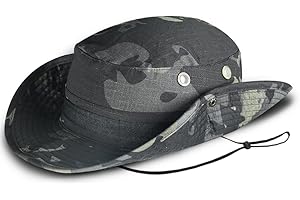 CIYUHOME Chapeau Camo Boonie pour Hommes Femmes, Chapeaux de Seau à Bord Large Tactique Militaire, upf50 + Bonnet de Soleil de la Jungle pour la pêche de la Chasse au Safari