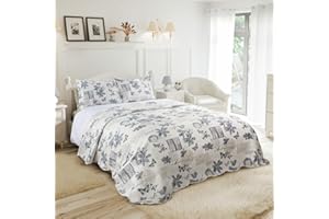 Emma Barclay Wordsworth - Quilted Patchwork Bedspread Set - Double