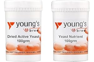 ODN GIFT SUPPLIES Young's Multi Purpose Dried Active Yeast & Yeast Nutrient 2 Pack | Perfect For Homemade Wine & Cider Making | 2x 100g Tubs