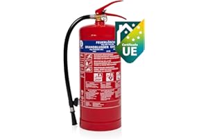 Smartwares Extintor de polvo - 6 kg - para incendios ABC - Adecuado para vehículos grandes y viviendas - Soporte de montaje incluido - FEX-15162