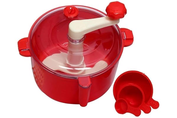 Veena Automatic Atta Roti Dough Maker 5 in 1 Plastic Dough Kneader Maker Measuring Cups Set Bread Mixer for Home Kitchen