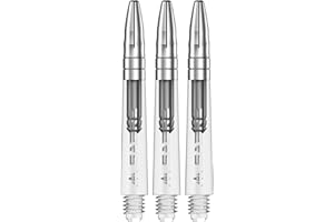 Mission Darts Säbelschäfte | Langlebige, klare Polycarbonat-Schäfte mit farbiger Aluminium-Oberseite | mehrere Packungsgrößen | 6 Farben | Tweenie