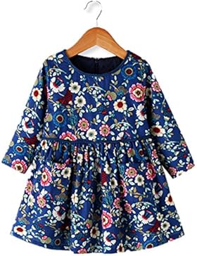 Little Hand Baby Mädchen T-shirt Kinderkleider Festliche Langarm Prinzessin Blumenkleid