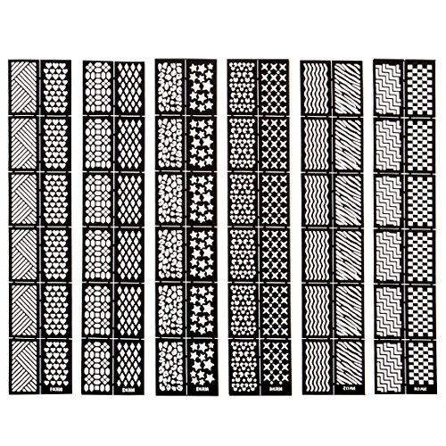 BMC Quick Cute 6pc Mixed Design Full Sticker Nail Polish Vinyl Stencil Bundle