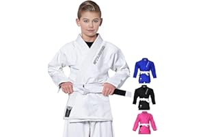 Starpro Preshrunk Kids BJJ Gi – Lightweight Jiu Jitsu Uniform with Pearl Weave | Youth Jiu Jitsu Suit for Boys & Girls | Many Sizes & Colours