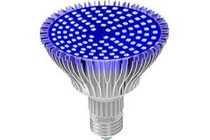 QIANYAN 460nm Volle Blaue Pflanzenlampe für Sämlinge, 440nm Pflanzen wachsen Lampe fördern Photosynthese, Full Blue Geführte wachsen Lichter Grow Light Bulb Plant Lamps