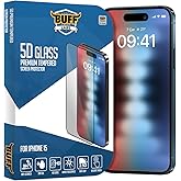 BUFF LABS iPhone 15 ile Uyumlu 5D Glass Ekran Koruyucu