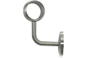 BASIT Edelstahl Wandträger für Handlauf und Geländer I Handlaufhalter mit Kugelring I Wandträger für Rohr Ø42,4mm geeignet I WT20