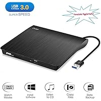 Masterizzatore DVD CD Externo, Cocopa Unità DVD Esterna USB 3.0 DVD/CD Drive DVD-R CD-RW Dispositivo Lettore di Schede…