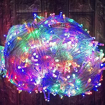 VARSHINE LED RGB String Light 50 Meter (164Ft.) with 40% More Brighter Automatic Pattern Change Diwali Festivals Christmas Multi-Purpose Pack of 1 Make in India || White Wire || QW4