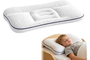 Kids Orthopedic Pillow - TPE Fabric Double Sided Breathable Sleep Cushion For Ages 1 To 12 Side Back Sleeping Support Travel Companion - Ergonomic Comfort Design - Child Rest Aid